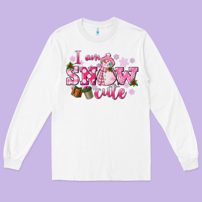 I Am Snow Cute Long Sleeve Tee Designed By Cowgirlartshop