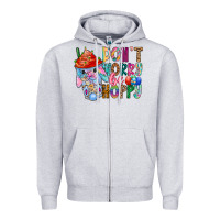 Heather Grey DON T WORRY Be hoppy Easter Zipper Hoodie - CowhideDigitalArt