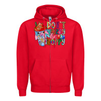 Red DON T WORRY Be hoppy Easter Zipper Hoodie - CowhideDigitalArt