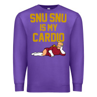 Purple Futurama Snu Snu Is My Cardio GIFT Premium Sweatshirt - lanVoArt