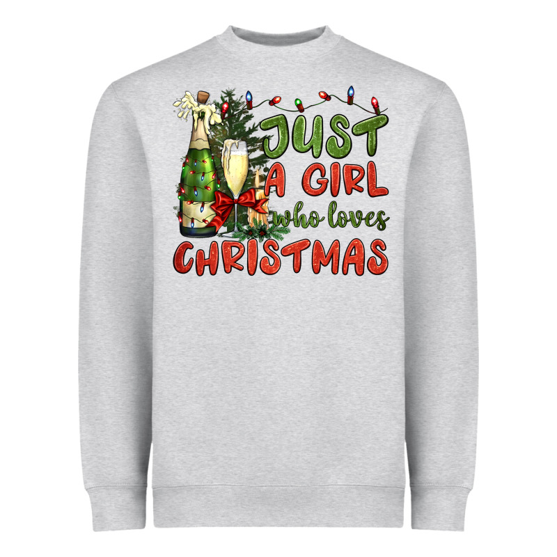 Just A Girl Who Loves Christmas Heavyweight Sweatshirt by BundleAndBundleShop | Teevron