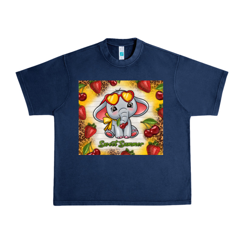 Sweet Summer Cute Elephant Urban Heavy Tee by TumblerDesignByShophia | Teevron