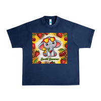 Navy sweet summer cute elephant Urban Heavy Tee - TumblerDesignByShophia