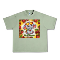 Oil Green sweet summer cute elephant Urban Heavy Tee - TumblerDesignByShophia