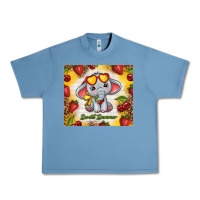 Pebble Blue sweet summer cute elephant Urban Heavy Tee - TumblerDesignByShophia