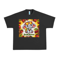 Pigment Black sweet summer cute elephant Urban Heavy Tee - TumblerDesignByShophia