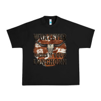 Black longhorn bullskull whatever lossos your longhorn Urban Heavy Tee - JahusDesignShop