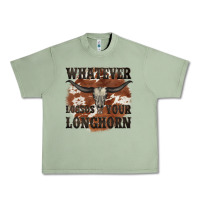 Oil Green longhorn bullskull whatever lossos your longhorn Urban Heavy Tee - JahusDesignShop