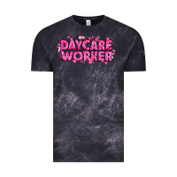 Cloud Black Breast Cancer Daycare Worker Vintage Tee - texasbilliewilder