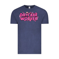 Vintage Denim Breast Cancer Daycare Worker Vintage Tee - texasbilliewilder