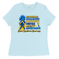 Baby Blue down syndrome awareness Ladies Tee - Artiststas