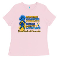 Bubblegum Pink down syndrome awareness Ladies Tee - Artiststas