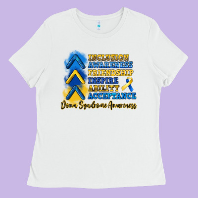 Down Syndrome Awareness Ladies Tee Designed By Artiststas