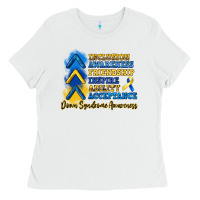 White down syndrome awareness Ladies Tee - Artiststas
