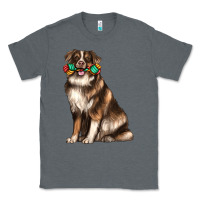 Charcoal Heather australian shepherd with rope toy Classic Tee - texasbilliewilder