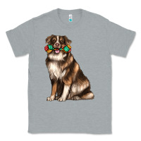 Heather Grey australian shepherd with rope toy Classic Tee - texasbilliewilder