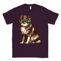 Plum australian shepherd with rope toy Classic Tee - texasbilliewilder