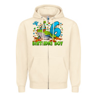Sandshell birthday boy frog age 6 Zipper Hoodie - LillyAllenDesigns
