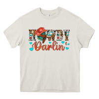 Cream Western Howdy Darlin Heavy Core Tee - BundleAndBundleShop