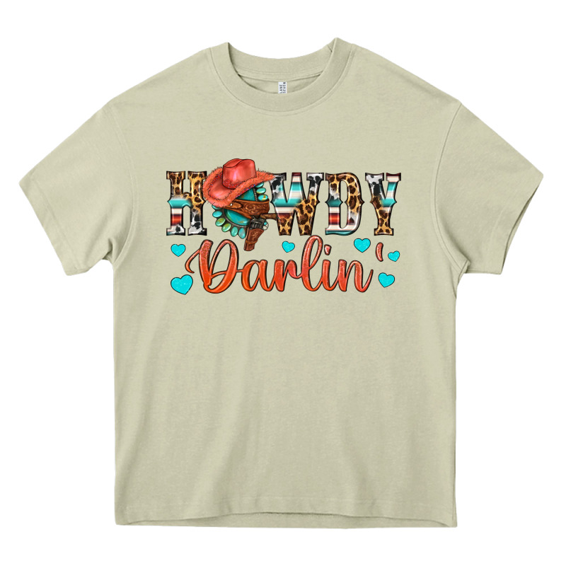 Western Howdy Darlin Heavy Core Tee by BundleAndBundleShop | Teevron