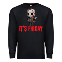 Black Funny Friday 13th Funny Halloween Horror Premium Sweatshirt - lanVoArt