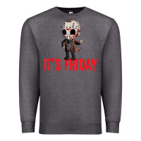 Charcoal Heather Funny Friday 13th Funny Halloween Horror Premium Sweatshirt - lanVoArt