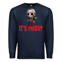 Navy Funny Friday 13th Funny Halloween Horror Premium Sweatshirt - lanVoArt