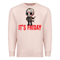 Pale Pink Funny Friday 13th Funny Halloween Horror Premium Sweatshirt - lanVoArt