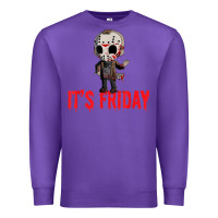 Purple Funny Friday 13th Funny Halloween Horror Premium Sweatshirt - lanVoArt