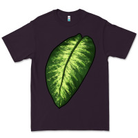 Plum Dumb Cane Leaf Premium Tee - LillyAllenDesigns