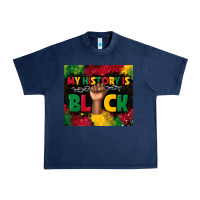 Navy my history is black Urban Heavy Tee - TumblerDesignByShophia