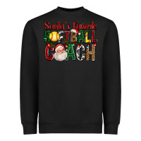 Black Santa's Favorite Softball Coach For Christmas Heavyweight Sweatshirt - FaDigitalArtStudio