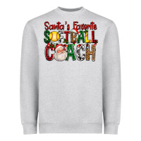 Santa's Favorite Softball Coach For Christmas Heavyweight Sweatshirt | Teevron