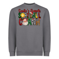 Storm Santa's Favorite Softball Coach For Christmas Heavyweight Sweatshirt - FaDigitalArtStudio