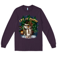 Plum let it snow Long Sleeve Tee - CowGirlArtShop