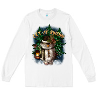White let it snow Long Sleeve Tee - CowGirlArtShop