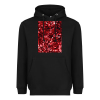 Black red glitter party sequins Heavyweight Hoodie - lanVoArt