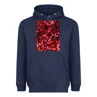 Navy red glitter party sequins Heavyweight Hoodie - lanVoArt