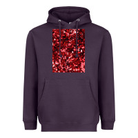 Plum red glitter party sequins Heavyweight Hoodie - lanVoArt