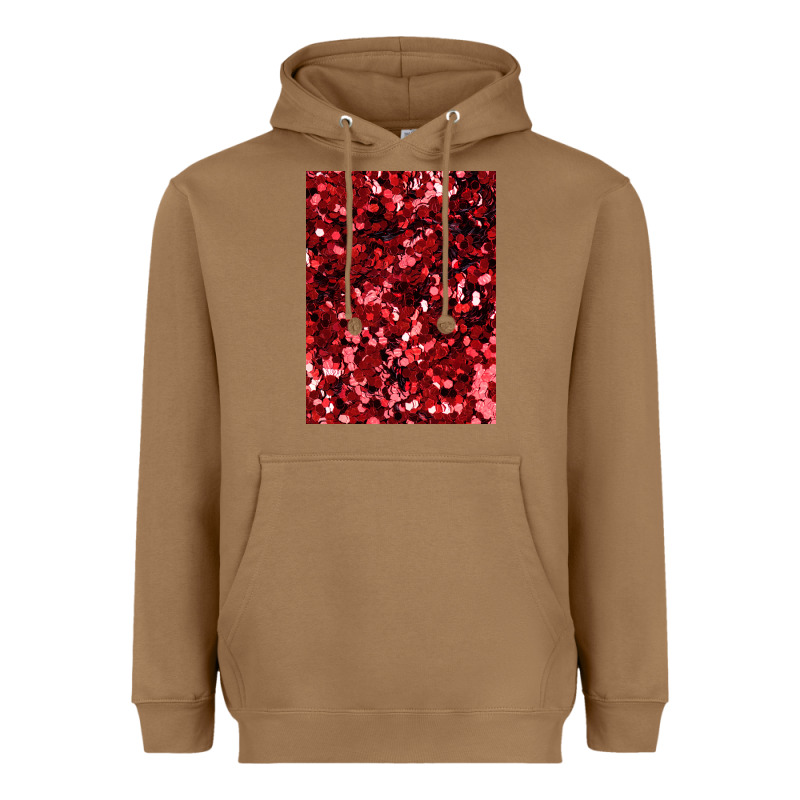Red Glitter Party Sequins Heavyweight Hoodie by lanVoArt | Teevron