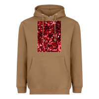 Toasted Coconut red glitter party sequins Heavyweight Hoodie - lanVoArt