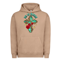 Pigment Burro he is risen cross with roses Urban Hoodie - BarkalooDesign