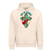 Sandshell he is risen cross with roses Urban Hoodie - BarkalooDesign