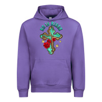 Tulip he is risen cross with roses Urban Hoodie - BarkalooDesign