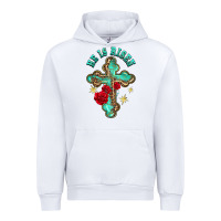 White he is risen cross with roses Urban Hoodie - BarkalooDesign