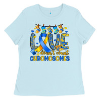 Baby Blue love doesn t count chromosomes Ladies Tee - Artiststas