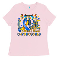 Bubblegum Pink love doesn t count chromosomes Ladies Tee - Artiststas