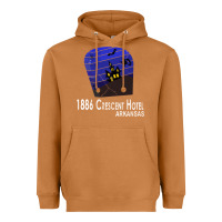 Meerkat 1886 Crescent Hotel Eureka Springs Arkansas USA Halloween Haunted Bat  Heavyweight Hoodie - lanVoArt