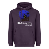 Plum 1886 Crescent Hotel Eureka Springs Arkansas USA Halloween Haunted Bat  Heavyweight Hoodie - lanVoArt