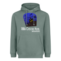 Sage 1886 Crescent Hotel Eureka Springs Arkansas USA Halloween Haunted Bat  Heavyweight Hoodie - lanVoArt
